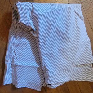 Blue Pin Stripe Capri Pants